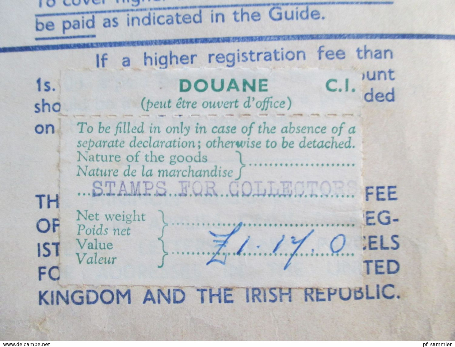 GB Kolonie 1957 Marken mit Aufdruck Tangier Registered Letter London W8 nach Rotterdam mit Zollaufkleber