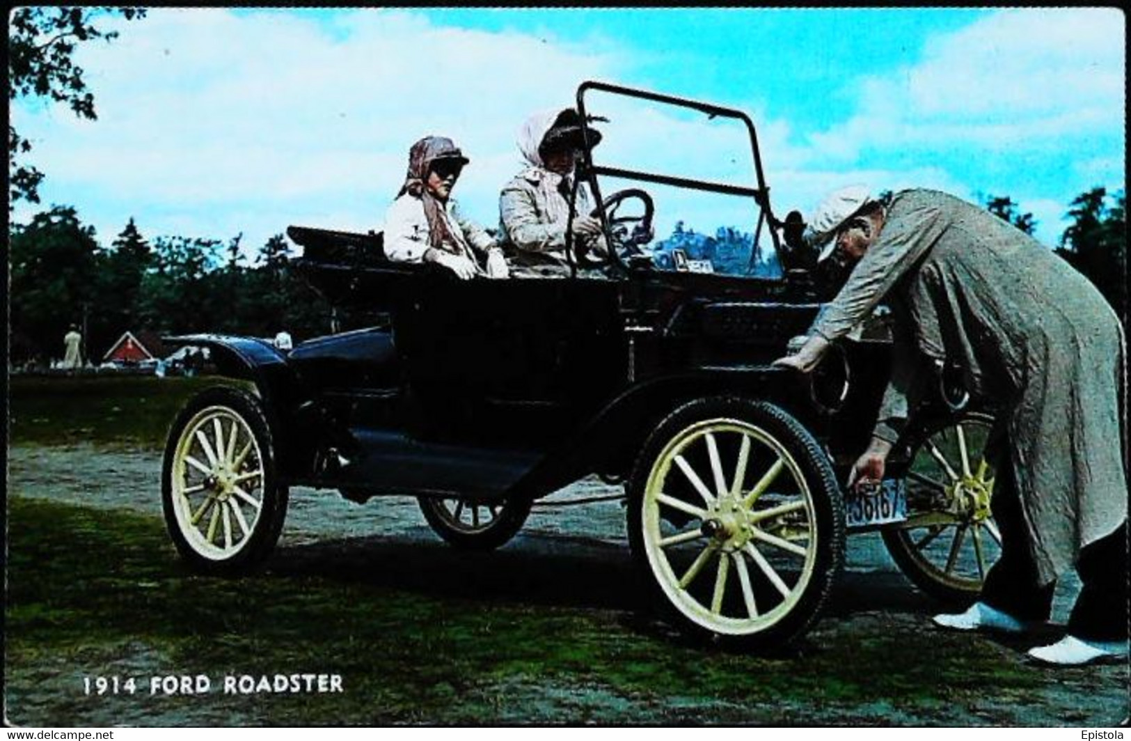 ► Automobile Vintage - 1914 Ford Roadster (Litho USA) - American Roadside