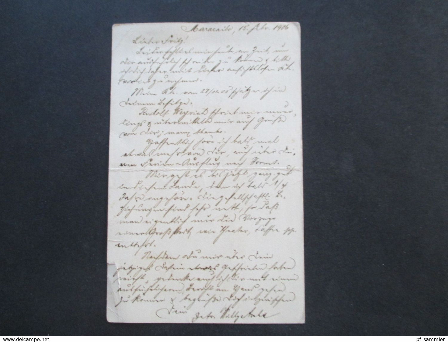 Venezuela Ganzsache Weltpostverein 1905 Mit Zusatzfrankatur Federzug Und Violetter Stempel + Stp. Brookley Nach London - Venezuela