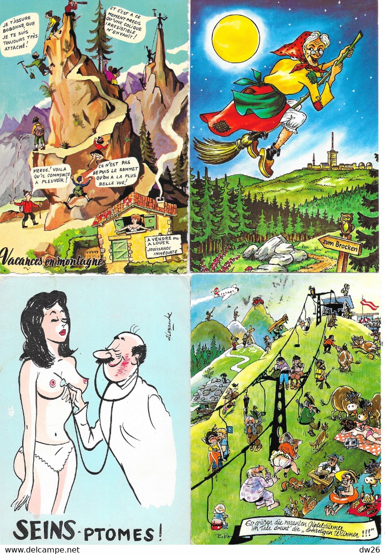 Lot N° 123 - Vrac De 60 Cartes Humoristiques: Humour, Illustrations, Photos Anciennes Et Récentes - 5 - 99 Postales