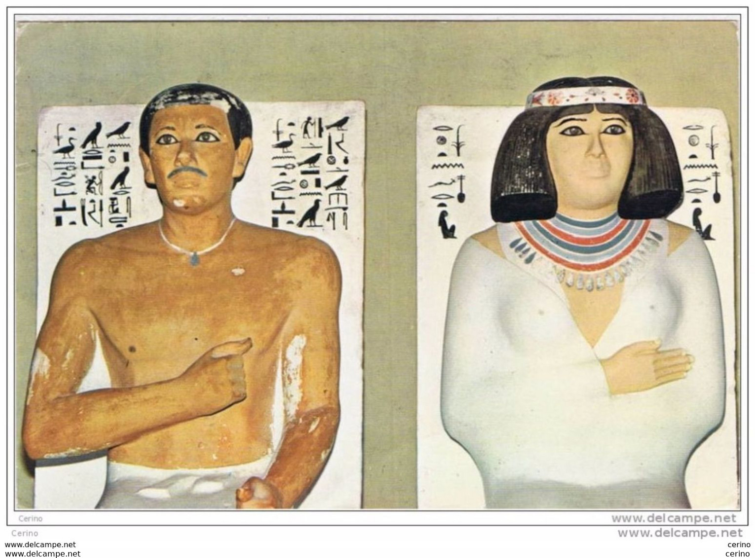 CAIRO  MUSEUM:  STATUES  OF  PRINCE  RAHOTEP  AND  PRINCESS  NOFERT  -  TO  ITALY  -  FG - Museos