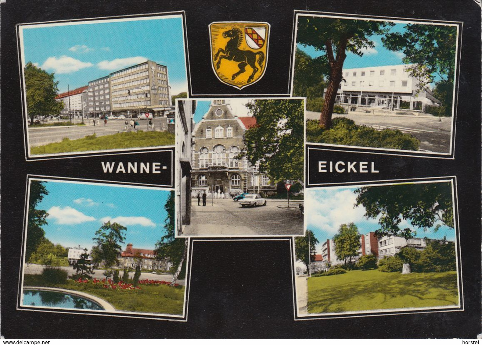 D-44649 Wanne-Eickel- Alte Ansichten - Bahnhofsanlagen - Stadtbücherei - Herne