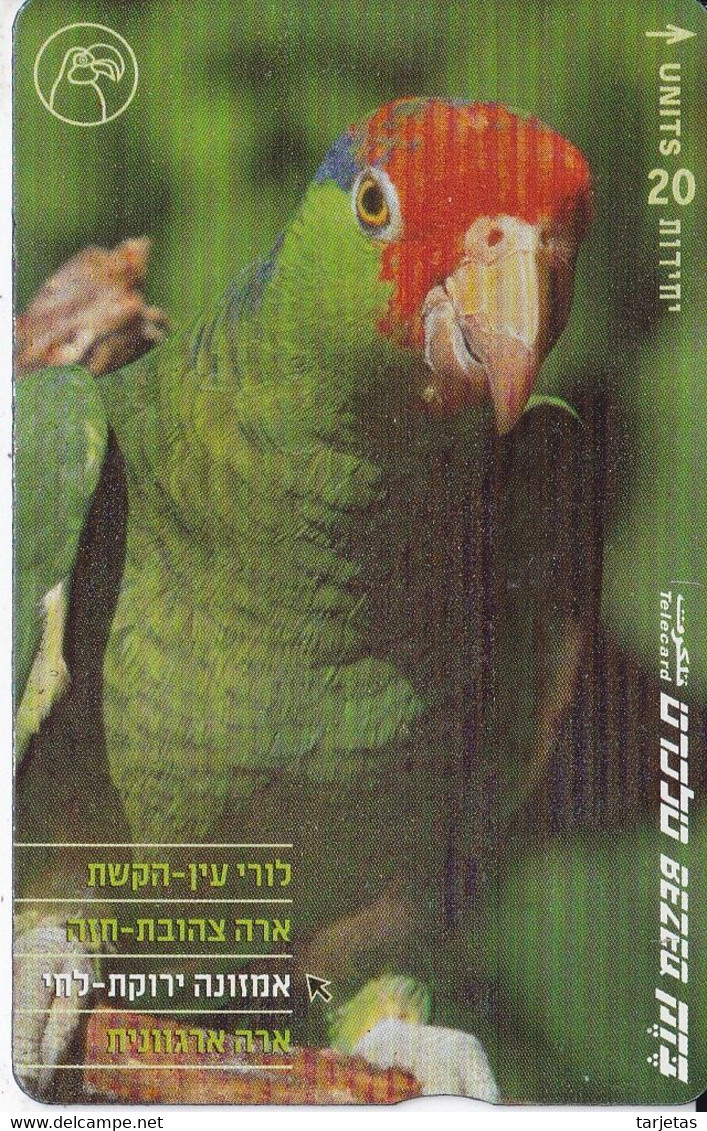 TARJETA DE ISRAEL DE UN LORO (PARROT) - Parrots