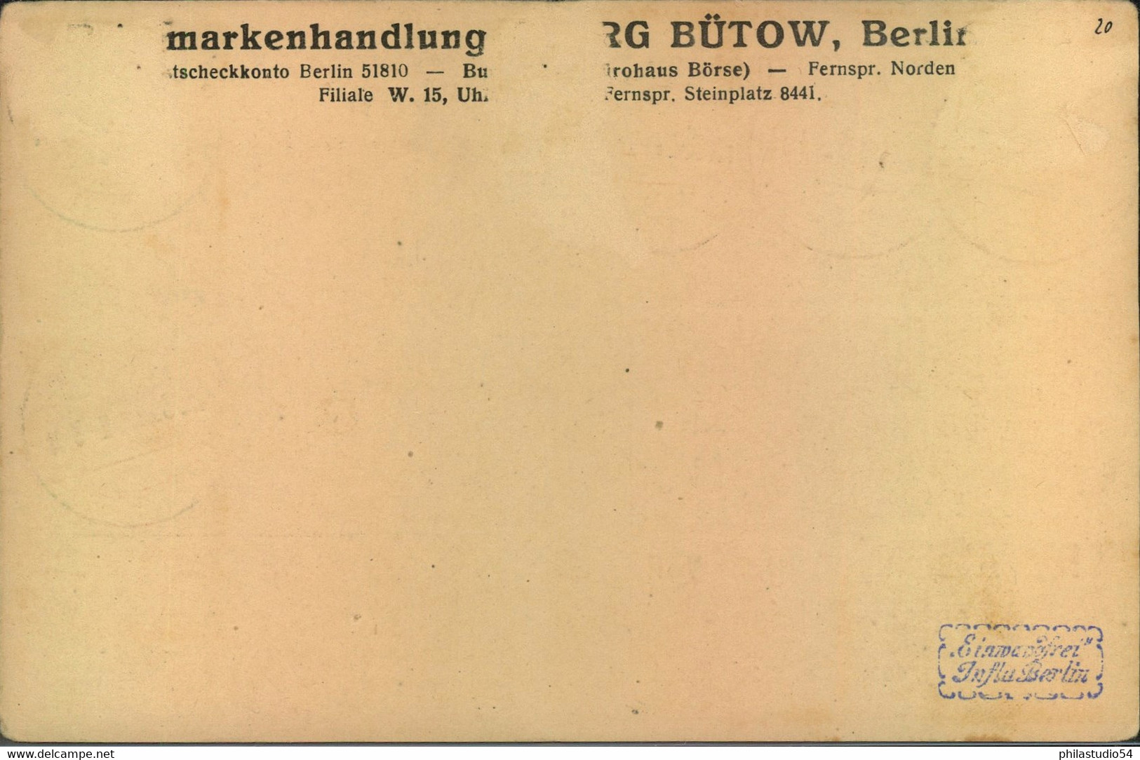 1922, Drucksachenkarte Per Luftpost BERLIN-LEIPZIG Mit Bestätigungsstempel Von Leipzig 2 - Autres & Non Classés