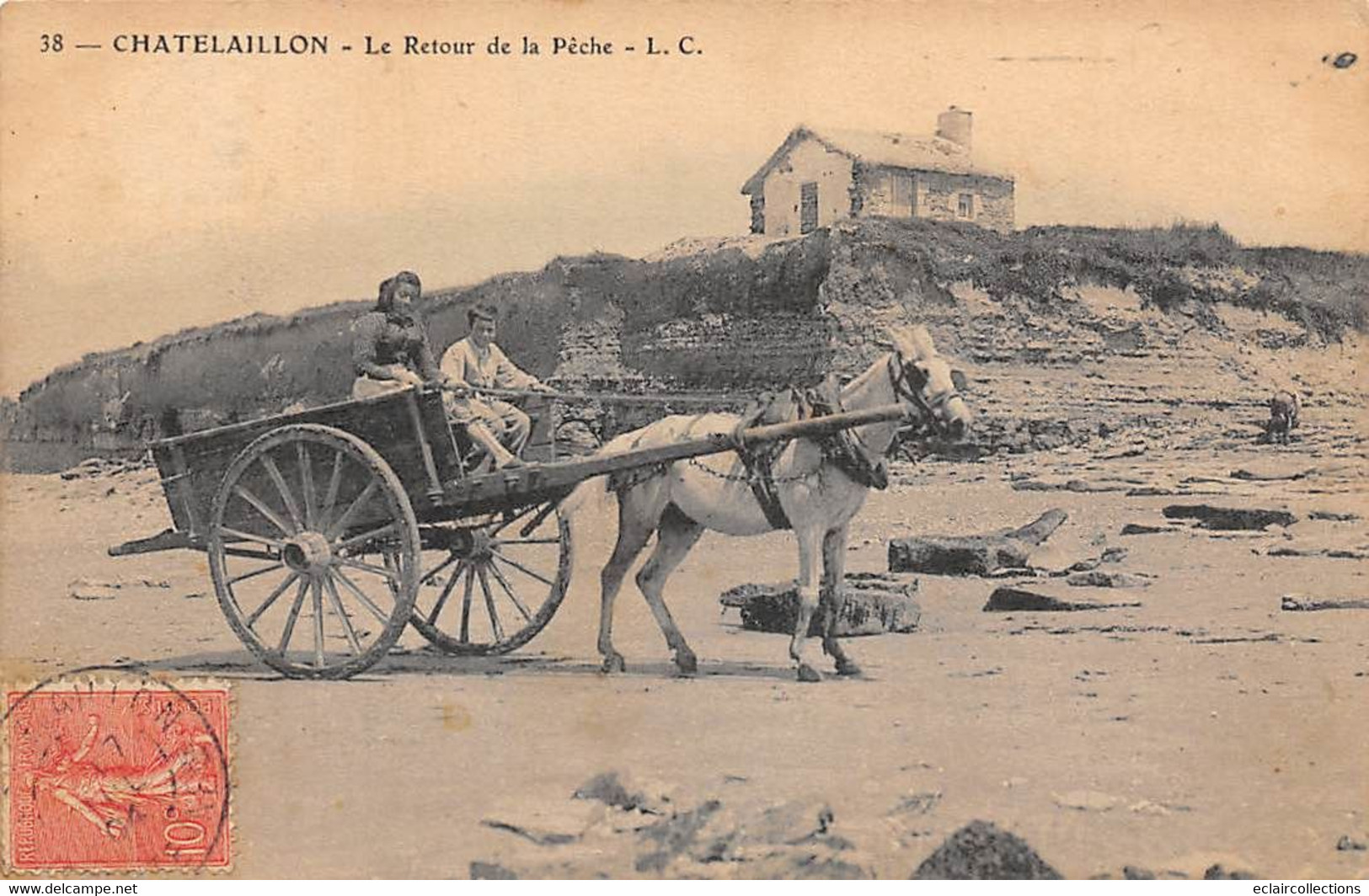 Chatelaillon         17            Retour De Pêche ; Attelage Cheval      (voir Scan) - Châtelaillon-Plage