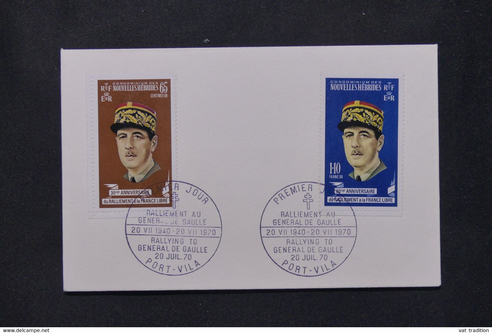 NOUVELLE HÉBRIDES - Enveloppe FDC En 1970 - Général De Gaulle - L 79697 - FDC