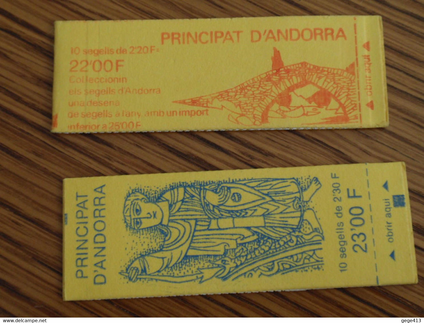 1 Carnet De 10 Timbres à 2.20 F Et 1 Carnet De 10 Timbres à 2.30 ( Principat D'Andorra) - Postzegelboekjes