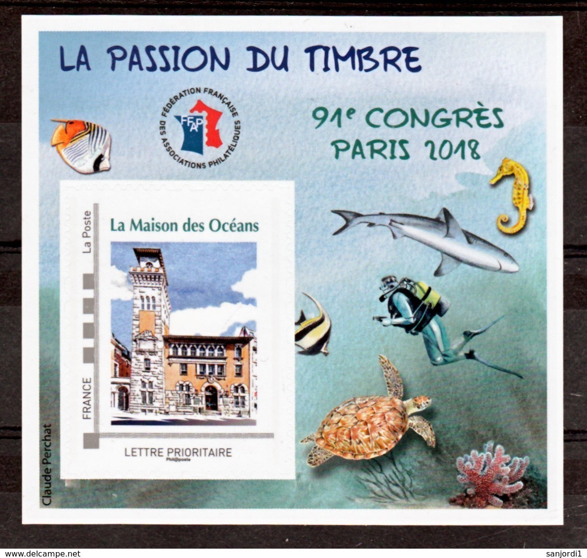 France BF 14 FFAP 91 ème Congrès De Paris 2018 Neufs ** LUXE MNH Sin Charnela - FFAP