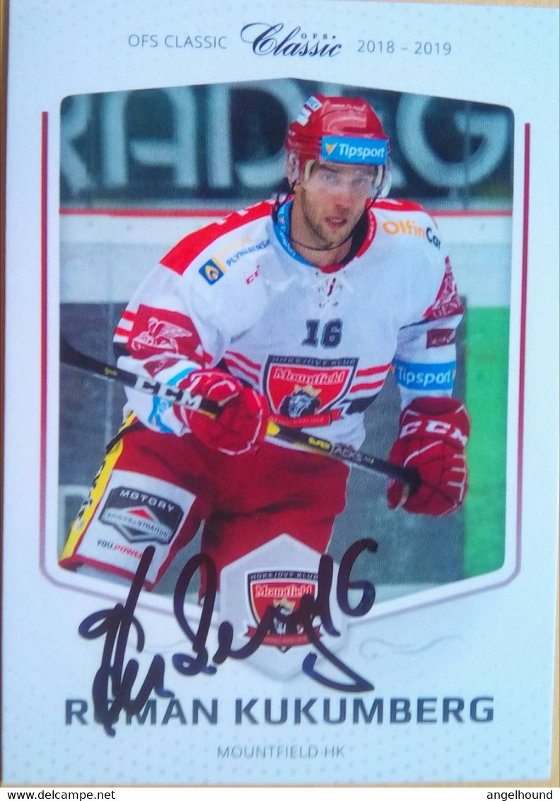 Roman Kukumberg ( Slovak Ice Hockey Player) - Autógrafos