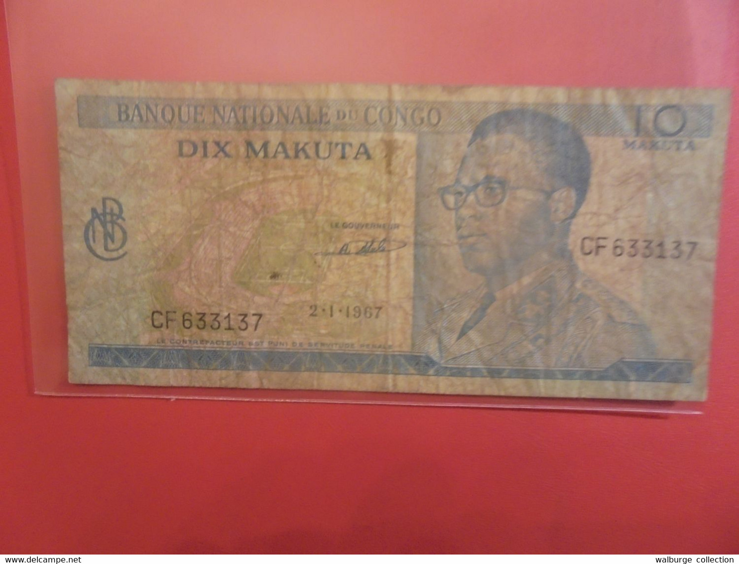 CONGO 10 MAKUTAS 1967 Circuler (B.21) - República Democrática Del Congo & Zaire