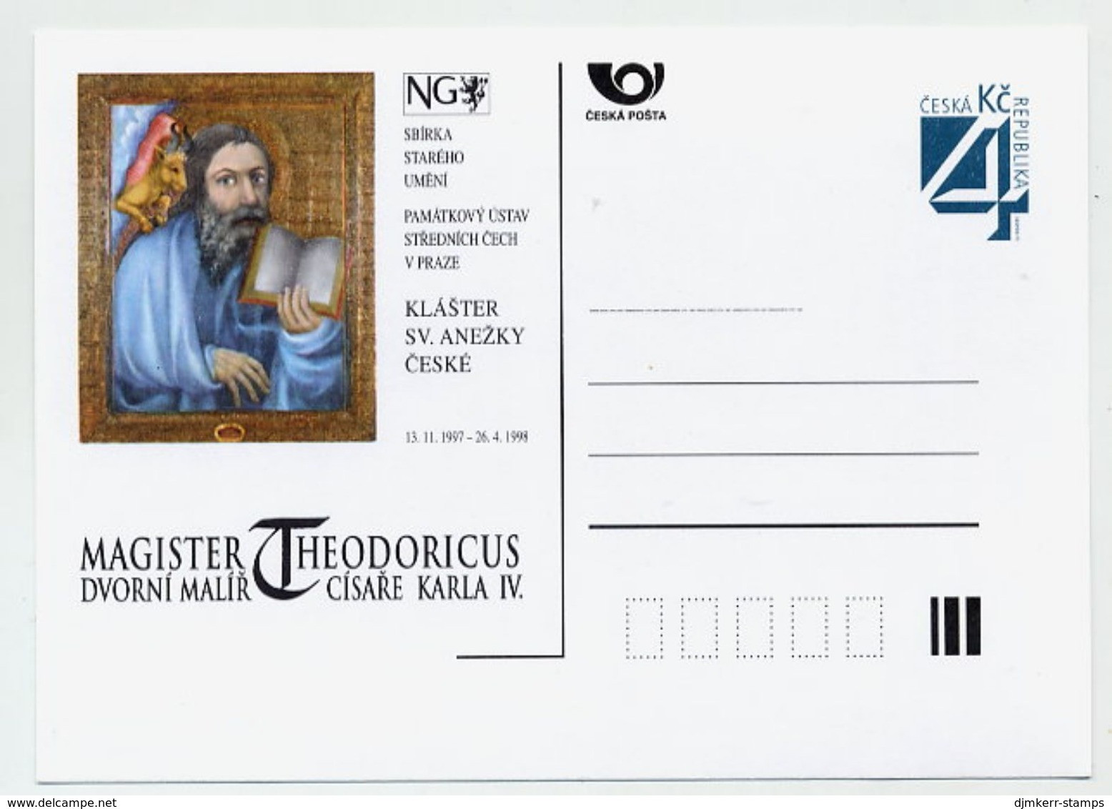 CZECH REPUBLIC 1997 Postcard Theodoricus Exhibition Unused.  Michel P26-A7 - Cartes Postales