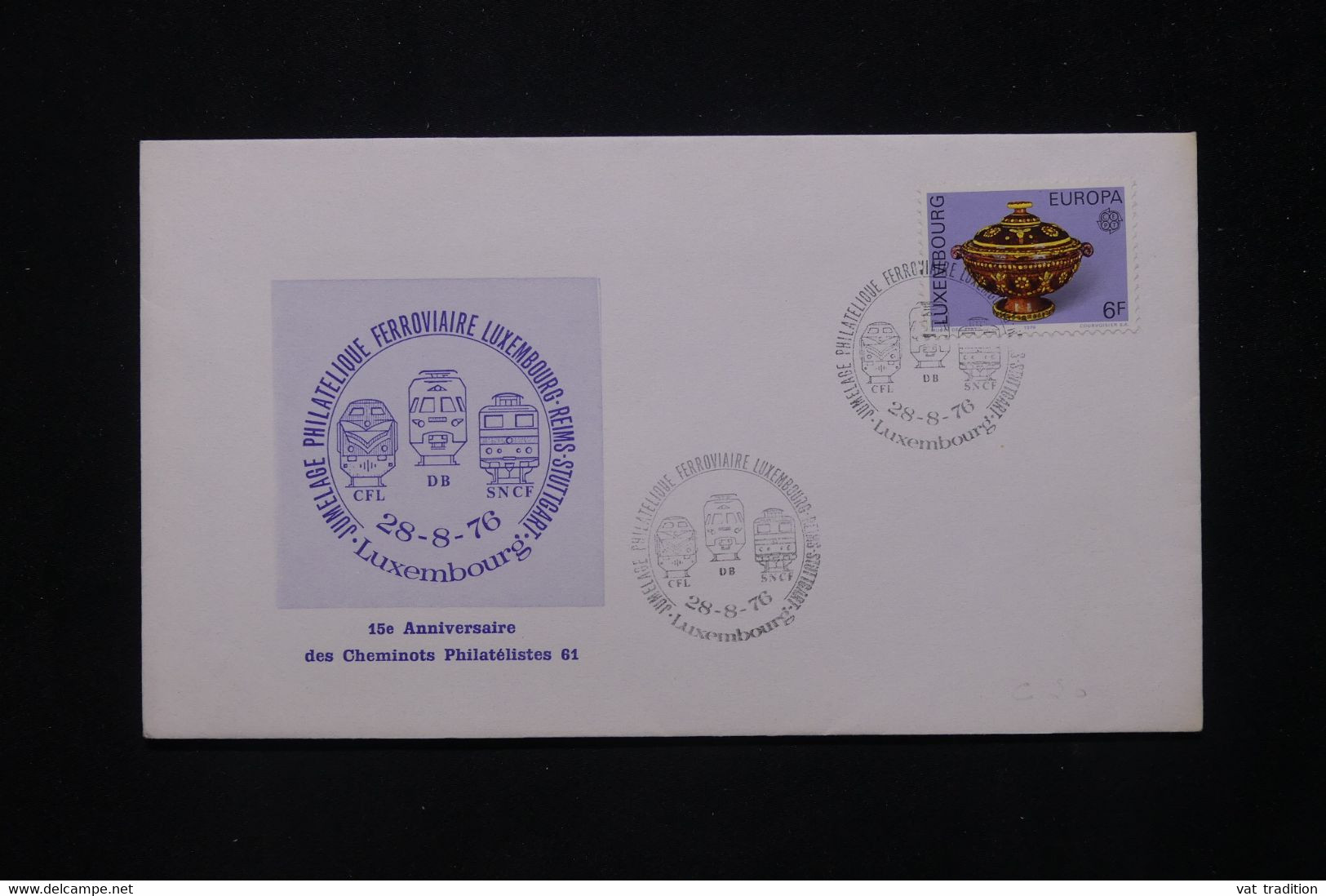 LUXEMBOURG - Enveloppe Commémorative En 1976 Sur Les Chemins De Fer - L 79796 - Cartas & Documentos