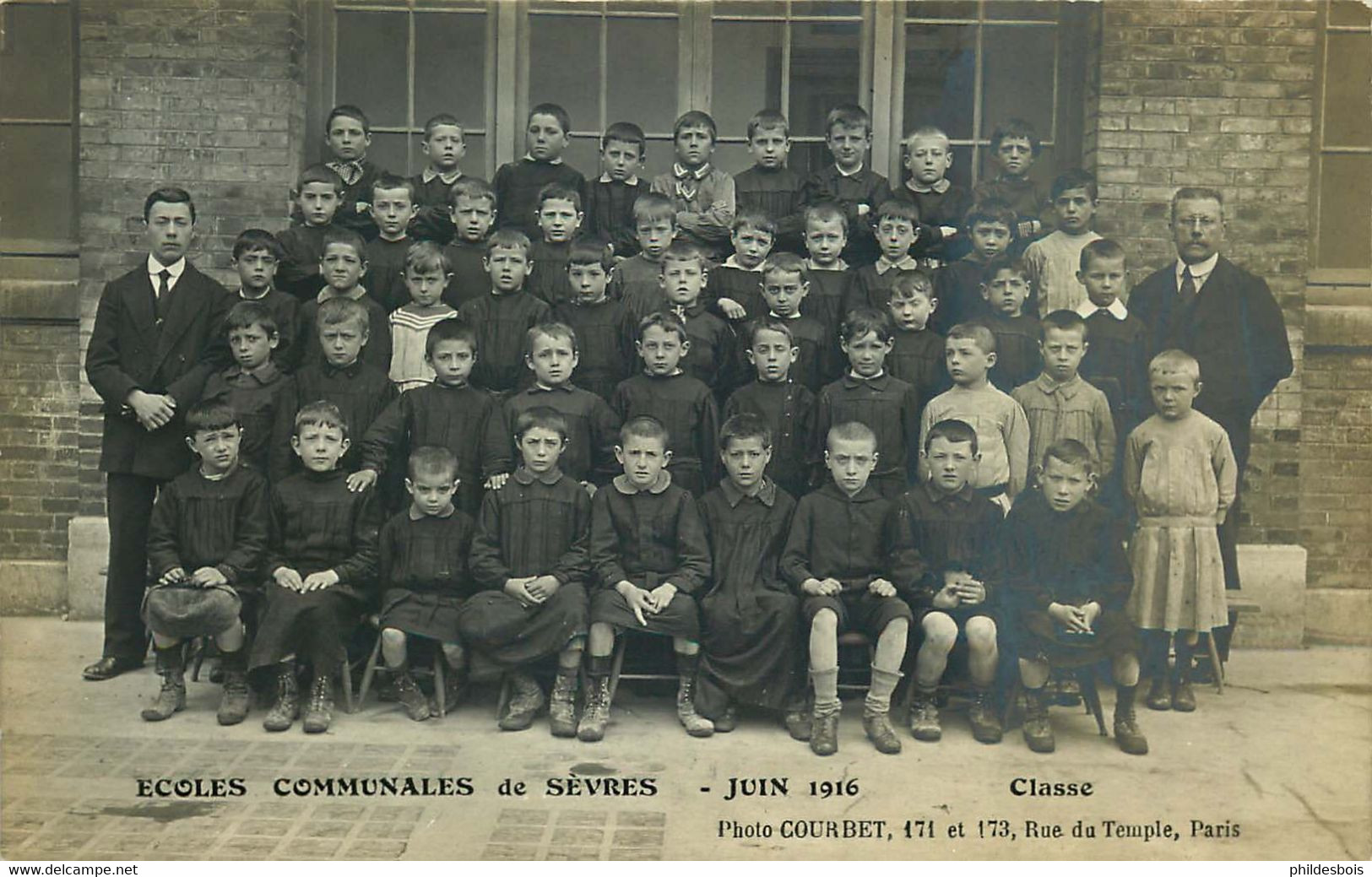 HAUTS DE SEINE  SEVRES ( Carte Photo ) ECOLE COMMUNALES De Sevres  Juin 1916 - Sevres