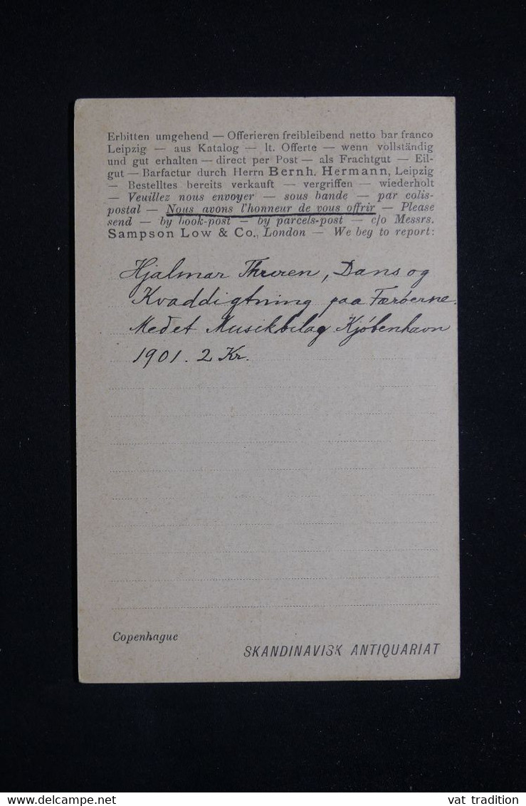 DANEMARK - Carte De Correspondance De Copenhague Pour Le Consul De France à Breslau En 1901 - L 79812 - Cartas & Documentos