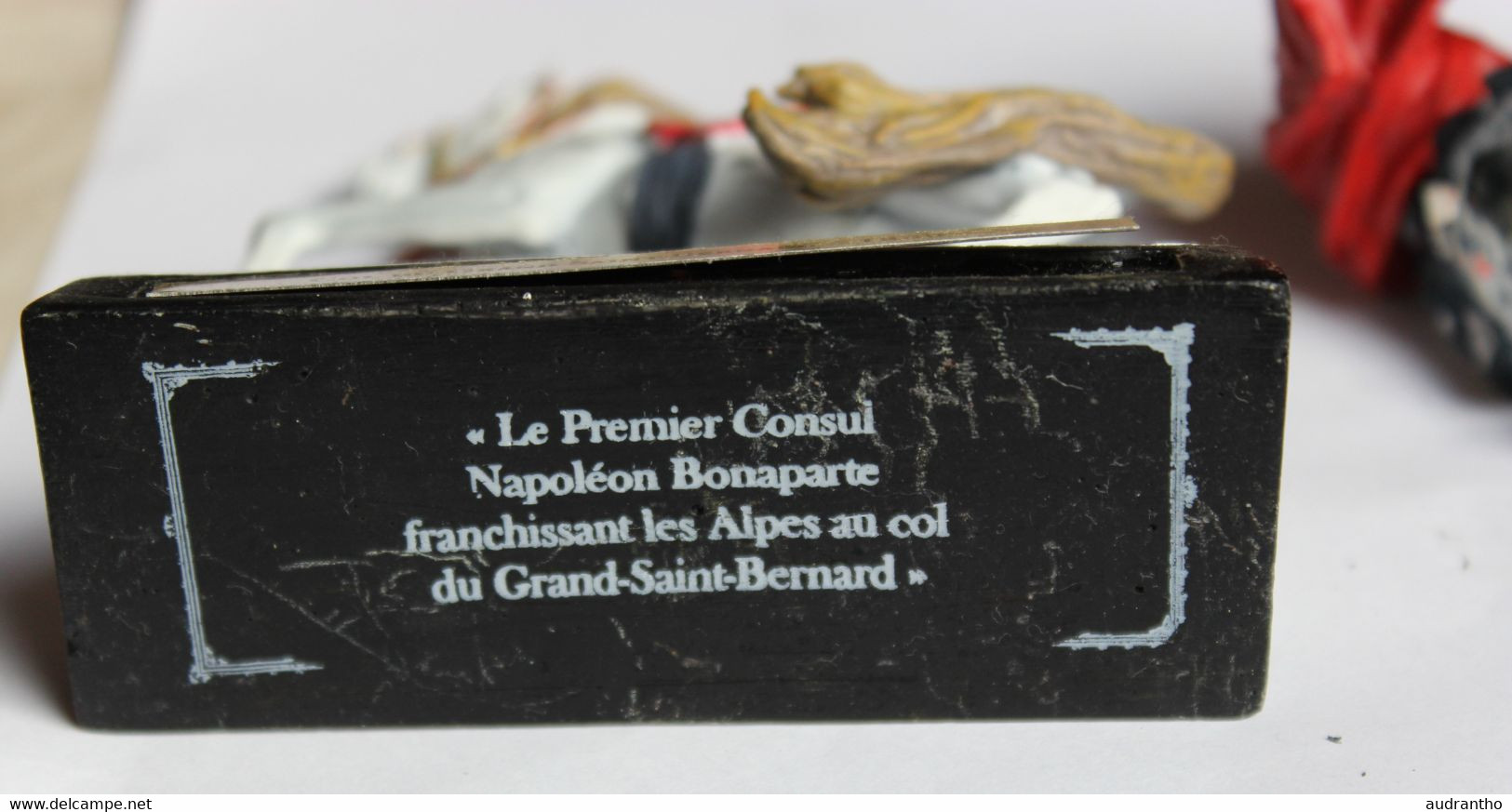 Beau Soldat De Plomb Le Premier Consul Napoléon Bonaparte Franchissant Le Col Du Grand Saint Bernard 1800 - Soldats De Plomb