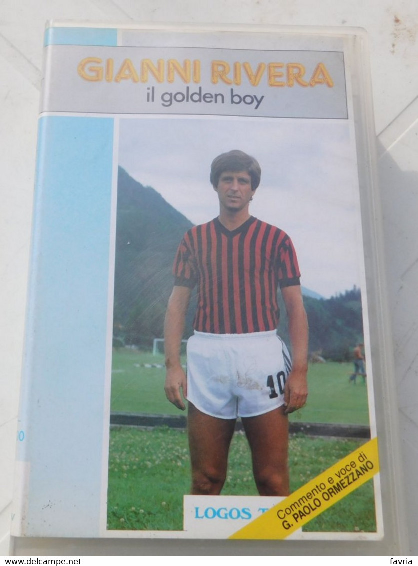 VHS  , GIANNI RIVERA, Il Golden Boy (Milan)  # LOGOS TV 1998 # 50 Minuti - Commento G.P. Ormezzano - Sports