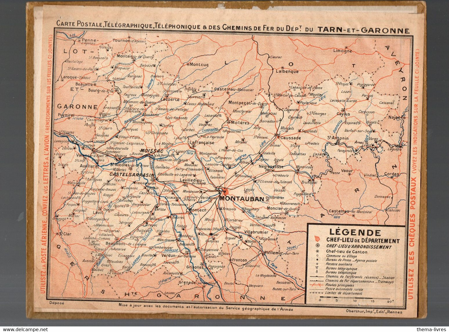 Calendrier Des PTT 1935 (Tarn Et Garonne)  (CAL PTT 1935D) - Grand Format : 1921-40