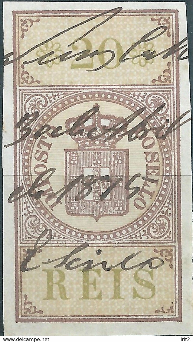 PORTUGAL Portogallo,1815 Renenue Stamp Fiscal Tax 20 Reis,Used - Usati