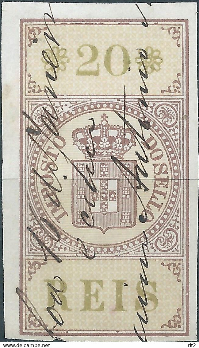 PORTUGAL Portogallo,1815 Renenue Stamp Fiscal Tax 20 Reis,Used - Gebraucht