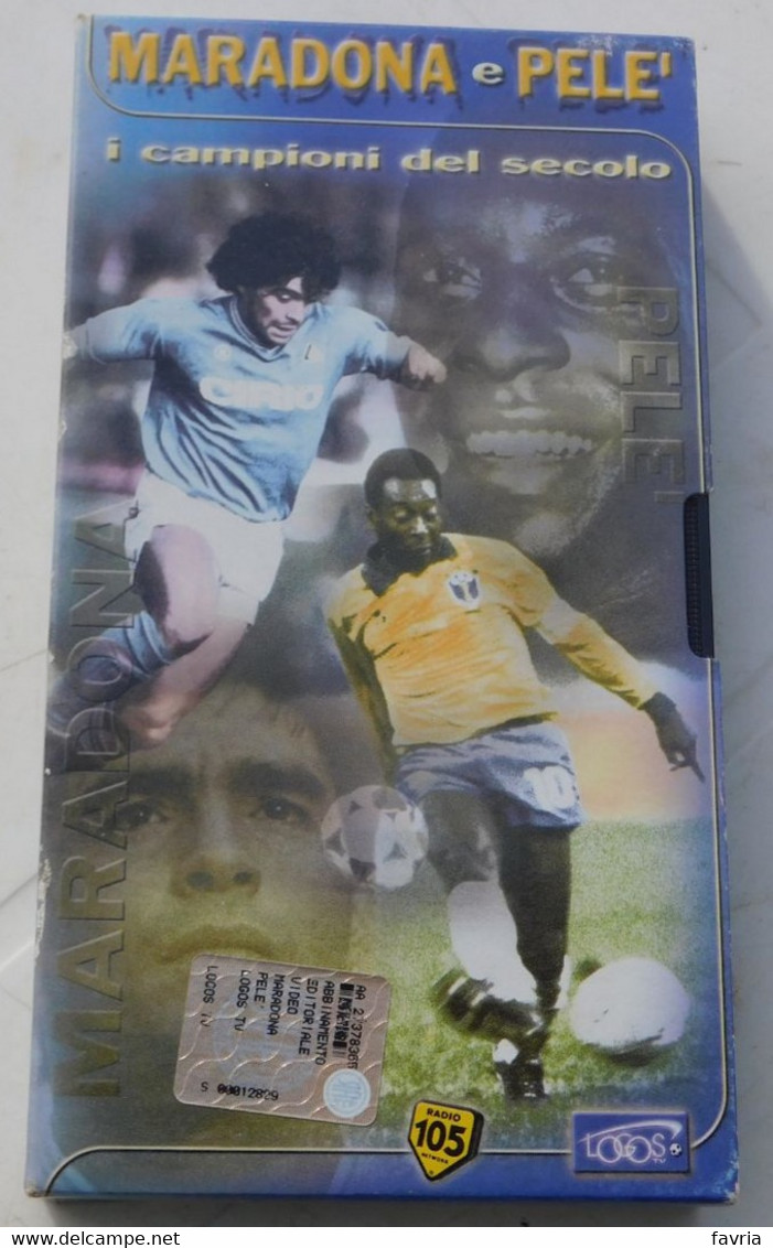 VHS - MARADONA E Pelè # I CAMPIONI DEL SECOLO # Logos, 2001 # 30 Minuti - Napoli - Deporte