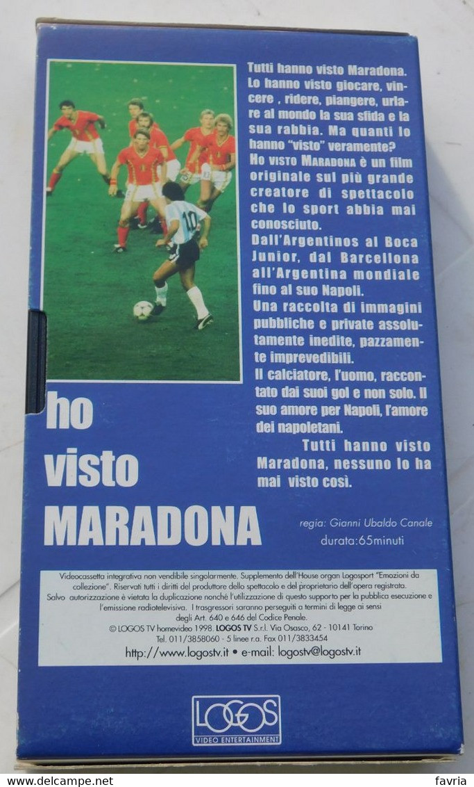 VHS - Ho Visto  MARADONA (Napoli) # Logos, 1998 # 65 Minuti - Immagini Pubbliche E Private Inedite - Sports