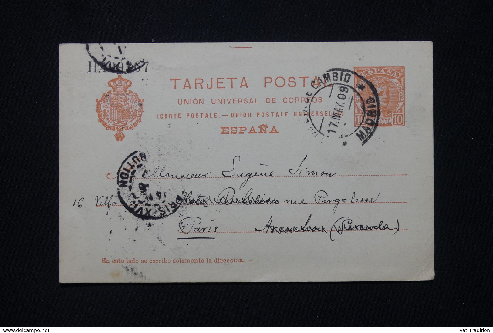 ESPAGNE - Entier Postal De Madrid En 1909 Pour La France - L 79830 - 1850-1931