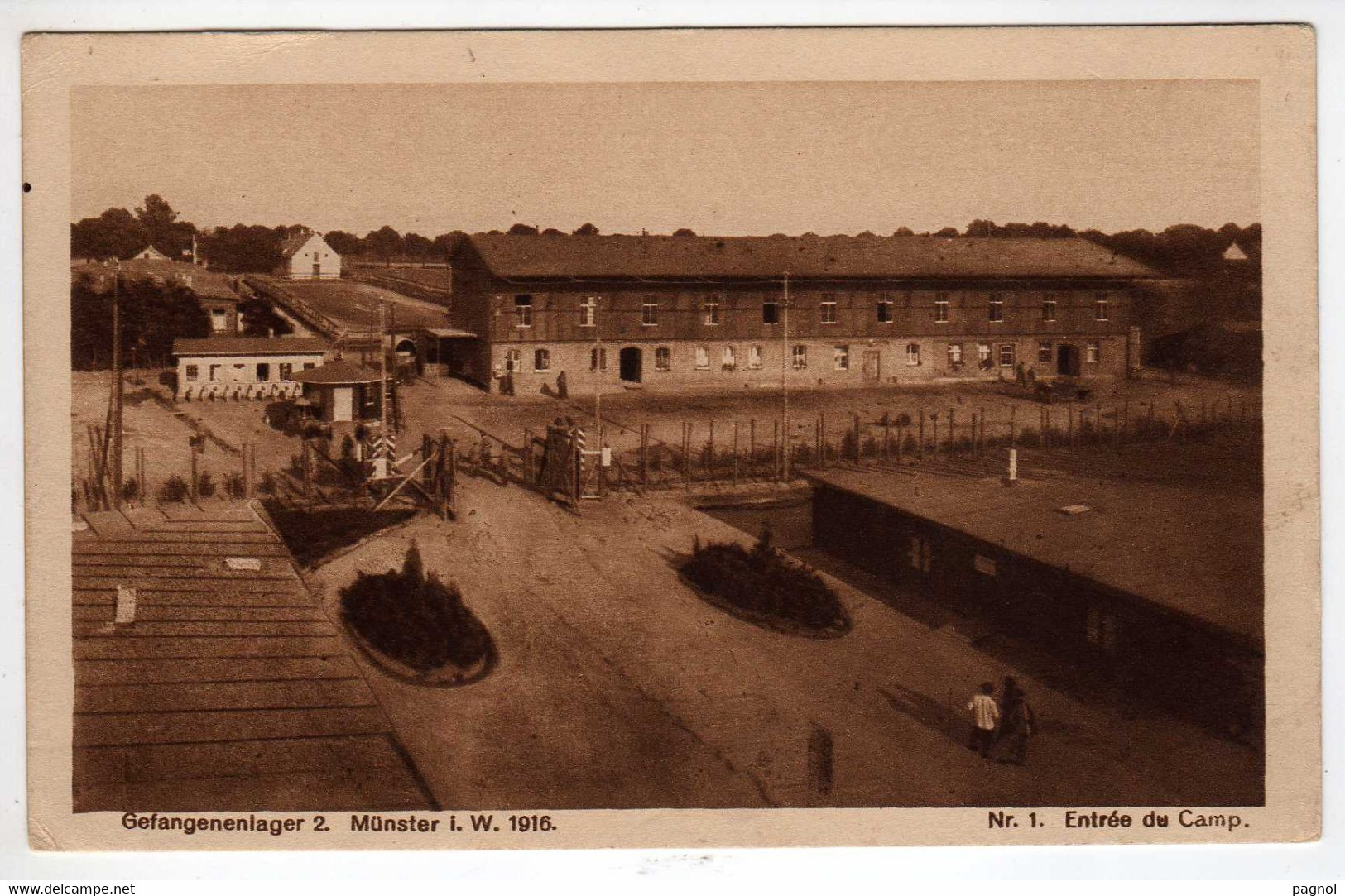 Militaria : Camp De Prisonnier 14-18 : Gefangenen.Lager 2 Münster : Entrée Du Camp - Other & Unclassified