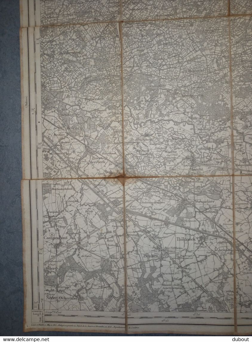 AARSCHOT - Kadasterkaart Aerschot - 1871 - Westmeerbeek-Houtvenne-Beersel-Rillaar-Gelrode-Haacht  (U578) - Mapas Topográficas