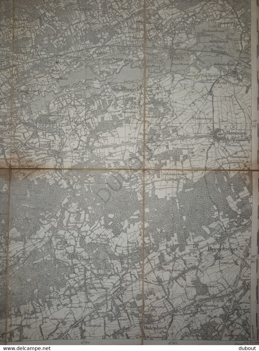 AARSCHOT - Kadasterkaart Aerschot - 1871 - Westmeerbeek-Houtvenne-Beersel-Rillaar-Gelrode-Haacht  (U578) - Mapas Topográficas