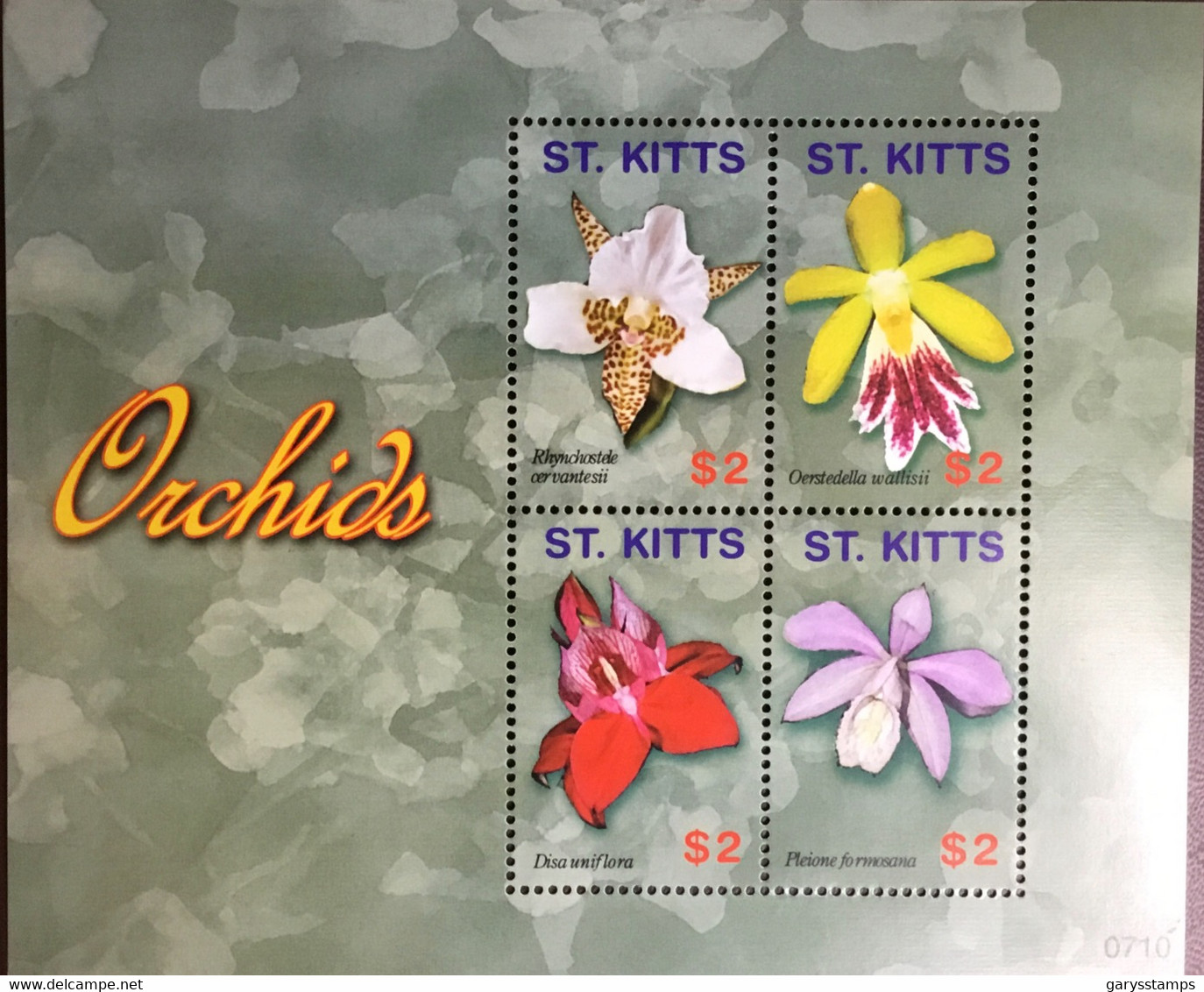 St Kitts 2007 Orchids Flowers Sheetlet MNH - Orchids