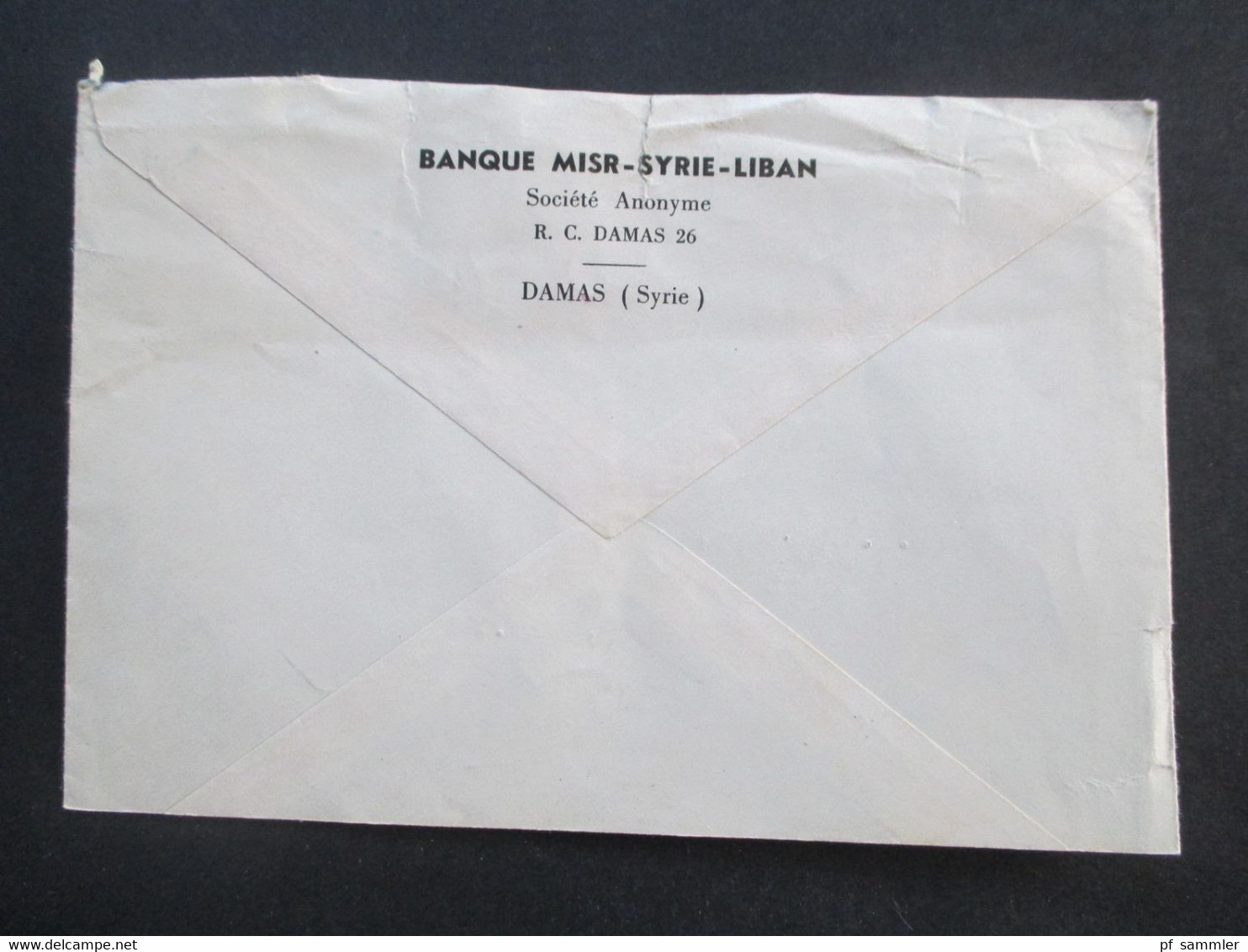 Asien 1955 Syrien / Rep. Syrienne Auslandsbrief In Die USA Banque Misr. Syrie Liban Damas - Jamesville - Syrie