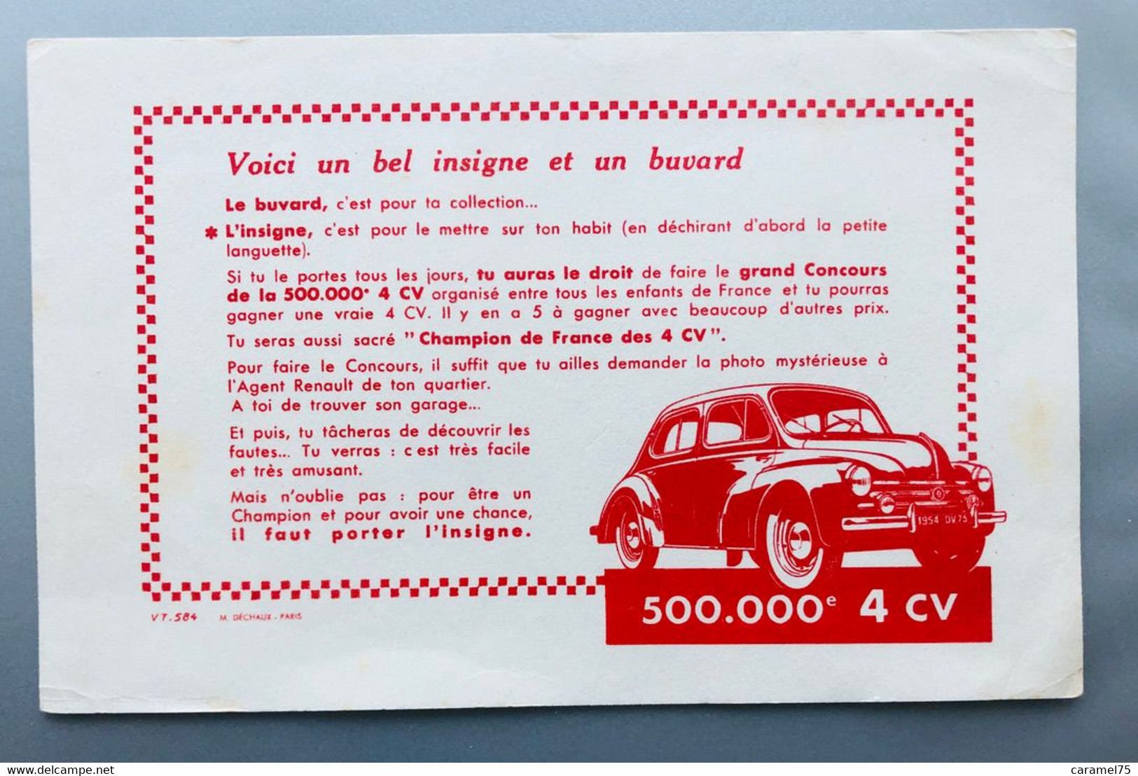 Buvard 4V  Pour La 500 000eme Le Grand Concours - Transport