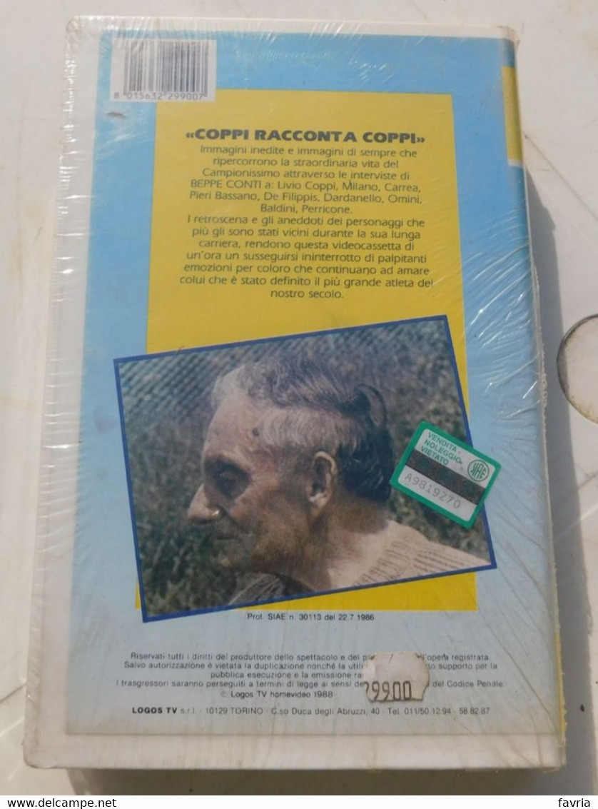 VHS - COPPI RACCONTA COPPI # Ciclismo # Logos TV, 1988 , Di Beppe Conti , Mai Aperta, Ancora Nel Celophan Originale - Sports