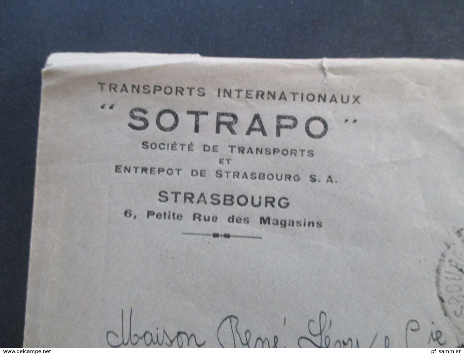 Frankreich 1925 / 38 Freimarken Louis Pasteur Nr. 193 Und Berthelot Nr. 223 Vom Oberrand Transport Internationaux Sotrap - Lettres & Documents
