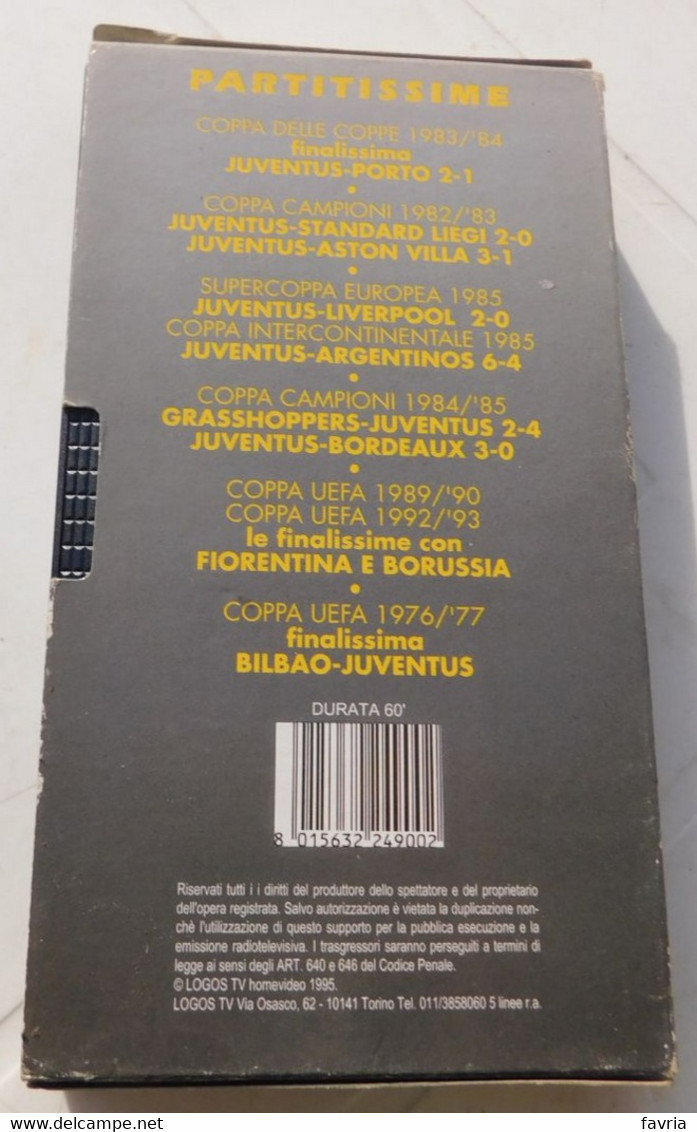 VHS Coppa Intercontinentale 1985: Juve-Argentinos #Supercoppa 1985 Juventus Liverpool - Logos 1996 # 60 Minuti - Deporte