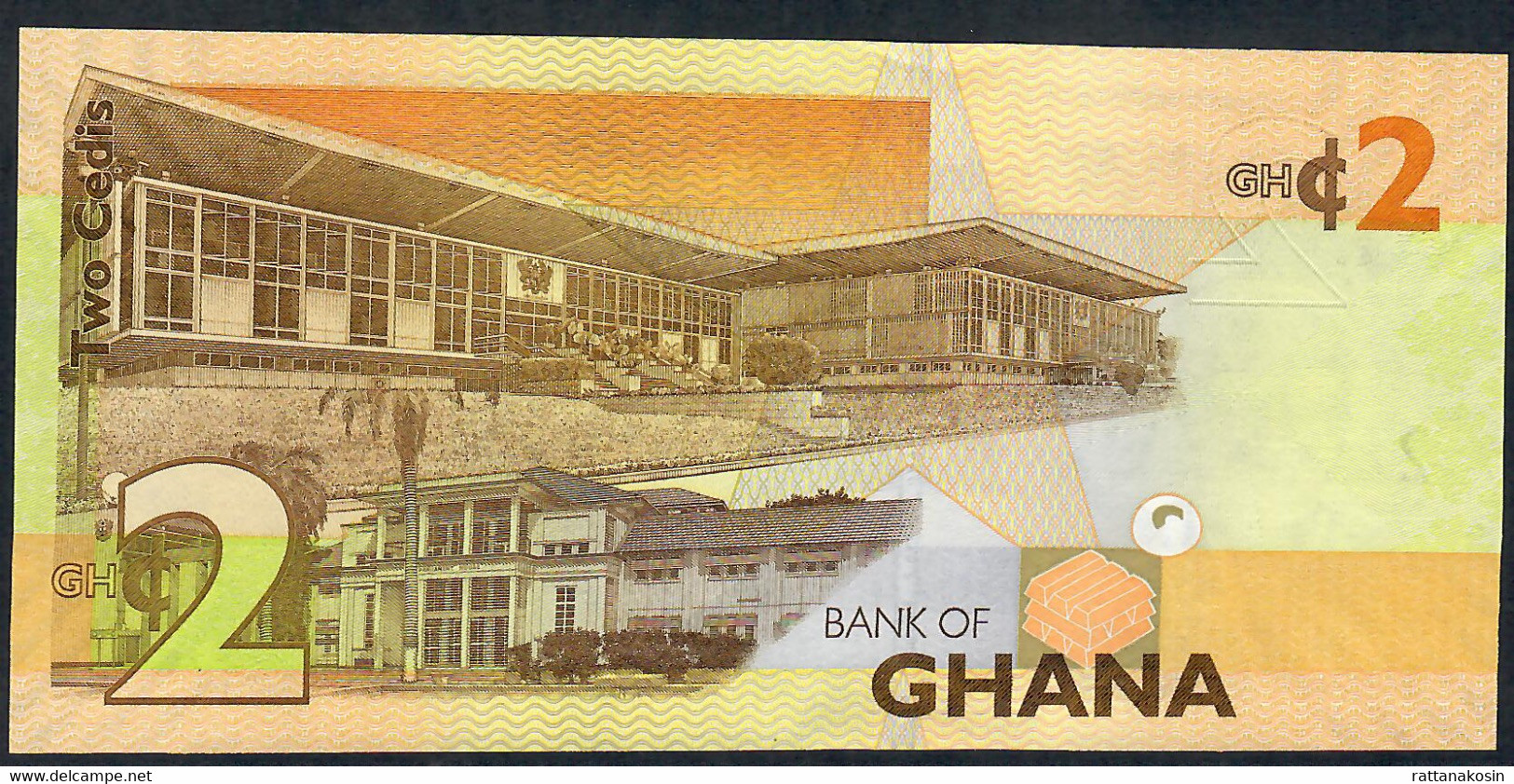 GHANA P37Ac  2 CEDIS 2015 #BY   UNC. - Ghana