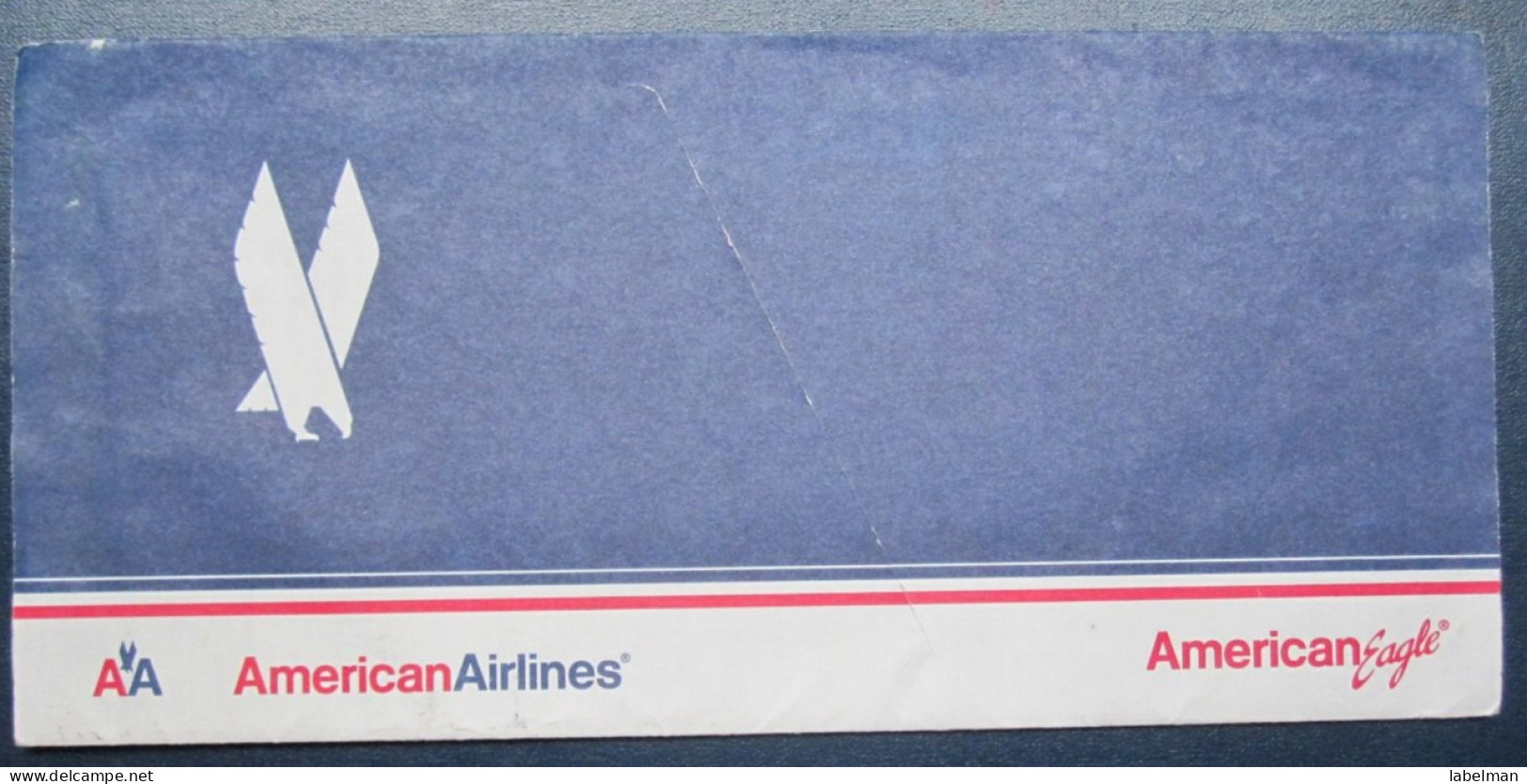 UNITED STATES USA AMERICAN EAGLE AIRLINE TICKET HOLDER BOOKLET VIP TAG LABEL LUGGAGE BUGGAGE PLANE AIRCRAFT AIRPORT - Wereld