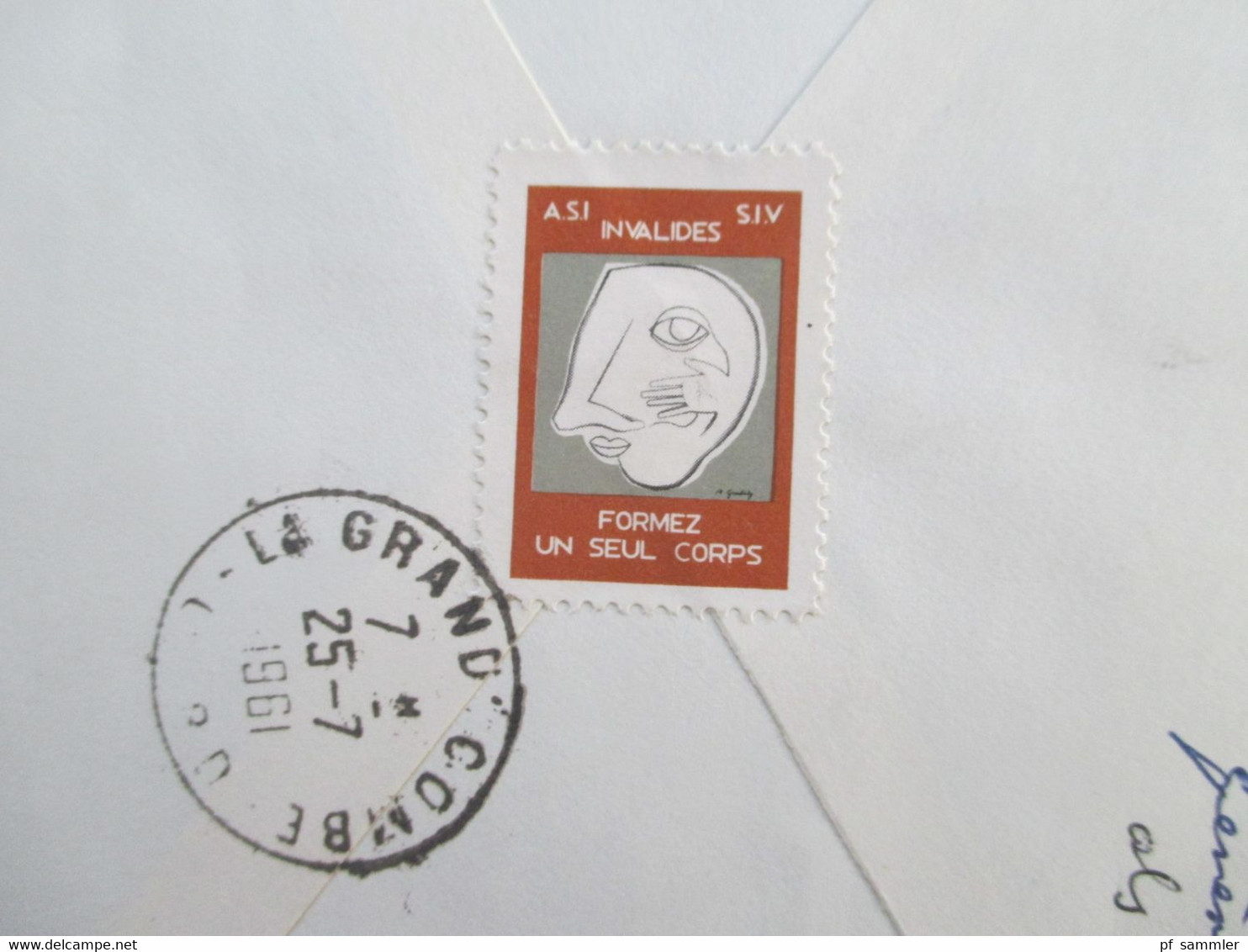 Schweiz 1961 Pro Patria Nr. 731 U. 733 Als 4er Block Einschreiben Chene-Bourg Rücks. Marke Ivalides Formez Un Seul Corps - Lettres & Documents