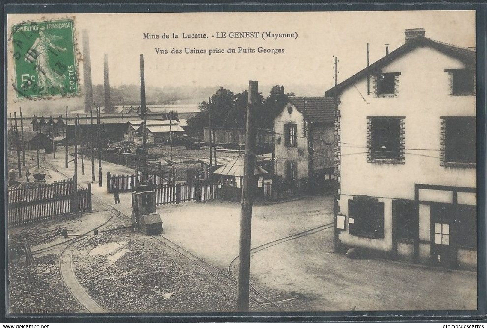 CPA 53 - Le Genest, Mines De La Lucette - Vue Des Usines Prise Du Puits Georges - RARE - Le Genest Saint Isle