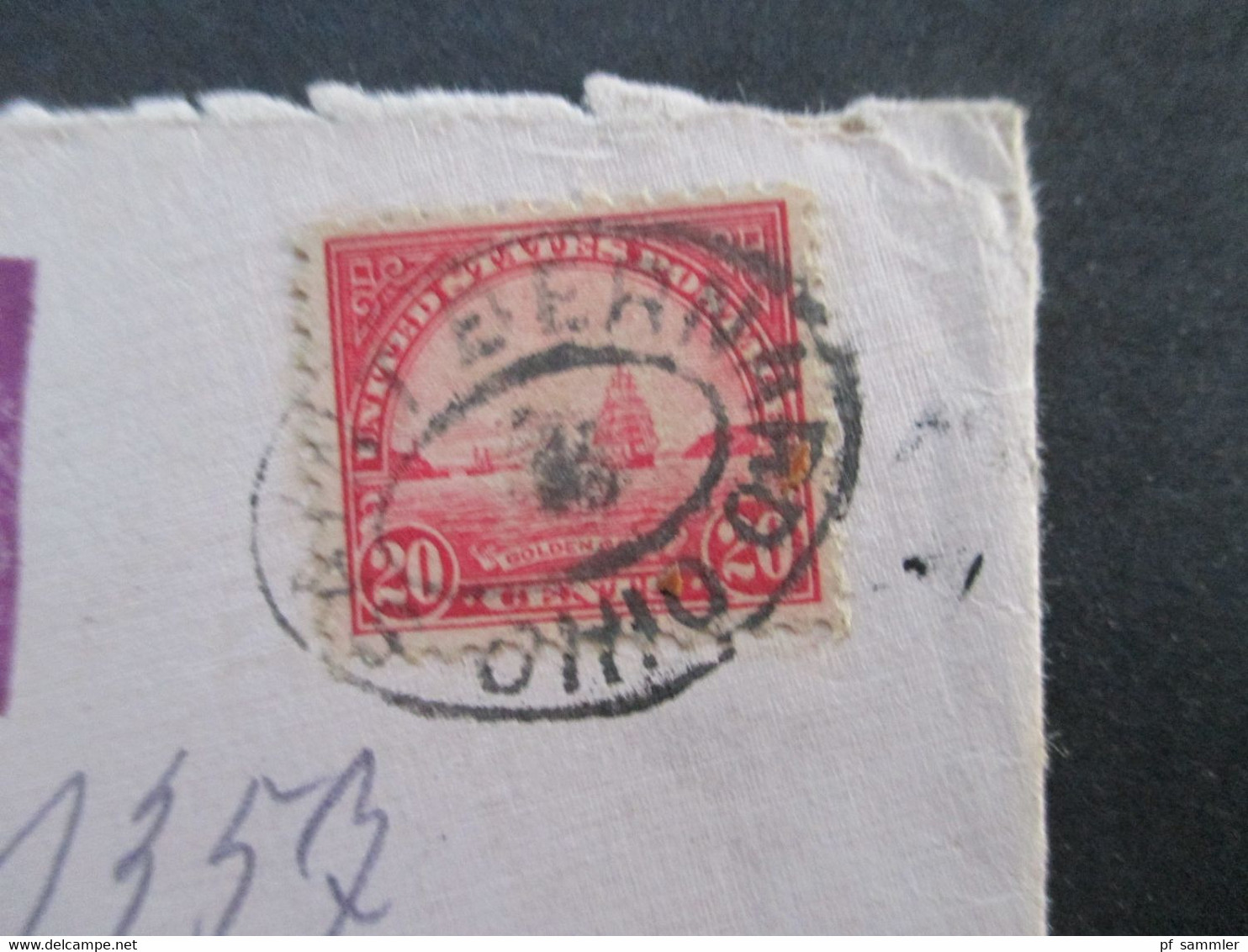 USA 1922 Nr. 279 EF Verwendet 1926 Registered Letter über Cöln Nach Pirmasens Rückseitig 7 Stempel SST Pirmasens - Brieven En Documenten