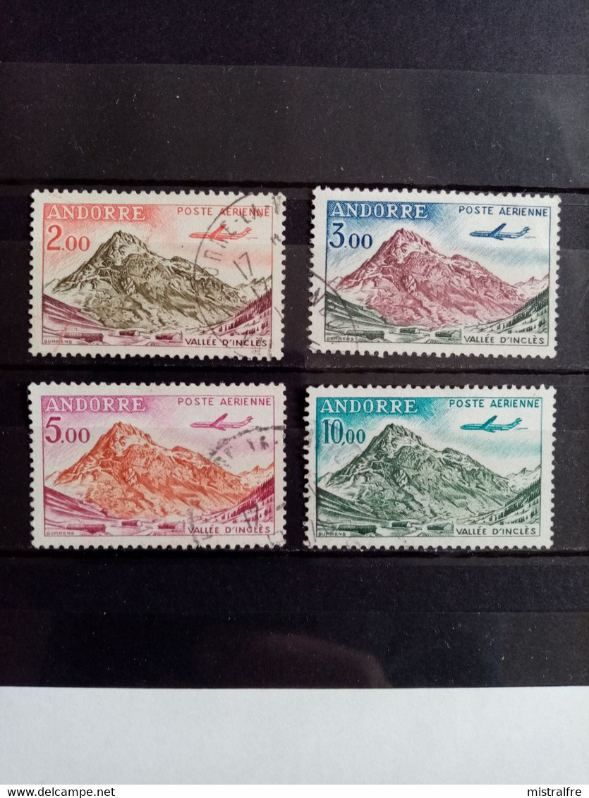 ANDORRE. 1961 à 1991. PA N° 5 à 8 Oblitérés + Bloc 1 Et Carnet N°4 NEUFS SANS Charnières. Côte YT 2024 : 28,00 €. - Luchtpost