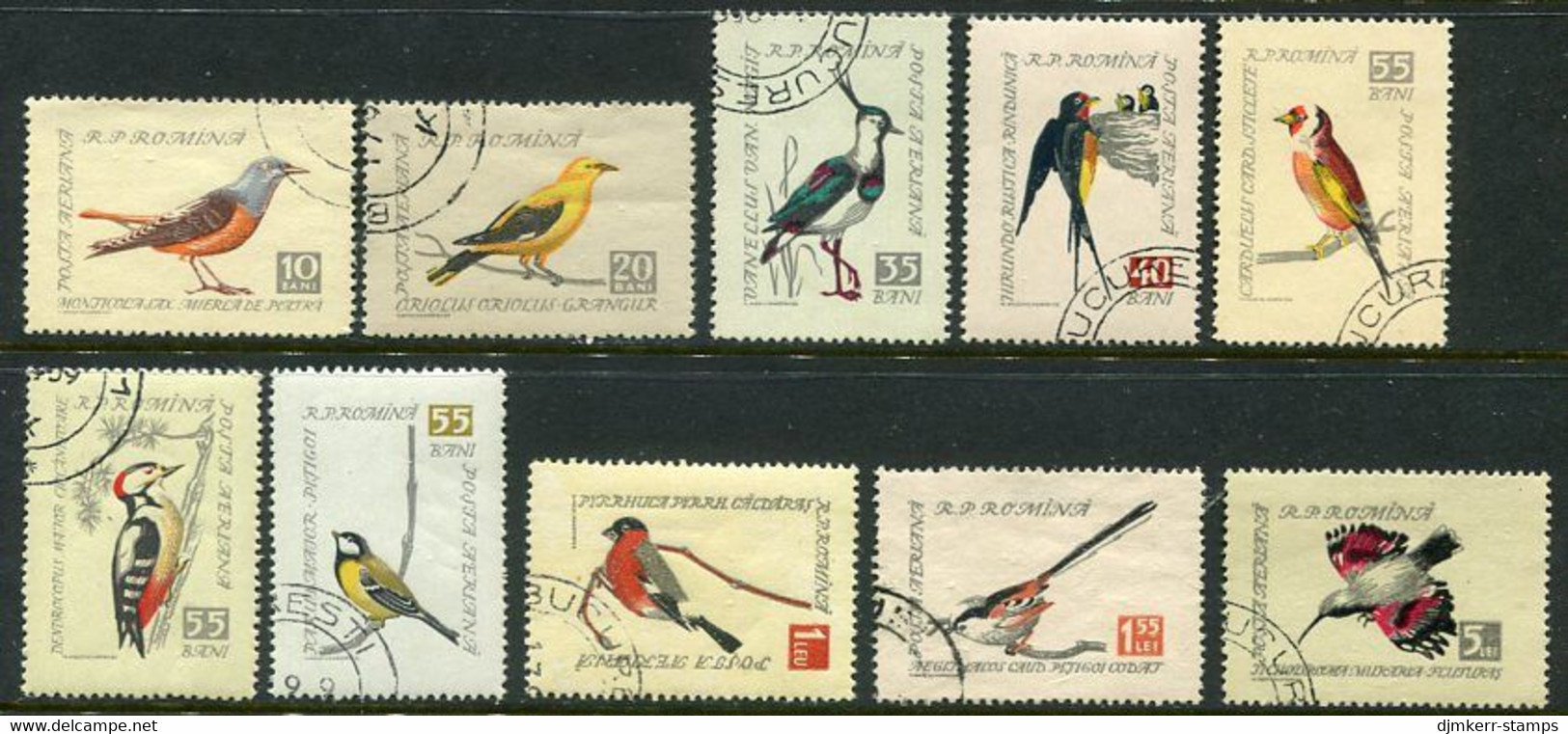 ROMANIA 1959 Song Birds  Used.  Michel 1780-89 - Used Stamps