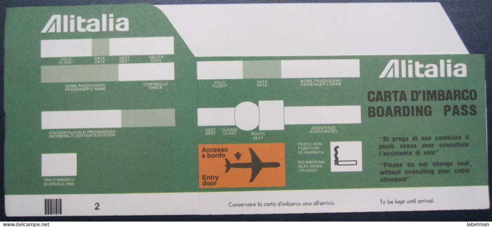 ALITALIA ITALY AVIATION AIRWAYS AIRLINE TICKET HOLDER BOOKLET VIP TAG LUGGAGE BAGGAGE PLANE AIRCRAFT AIRPORT - Wereld