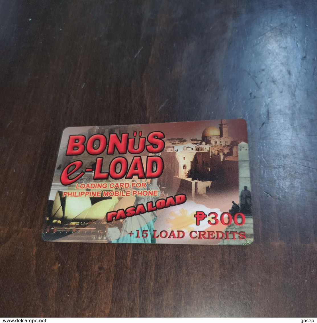 Phillipines-bonus E-load-(p300+15 Load Credits)-(1card)-mint Card +1card Prepiad Free - Filippine