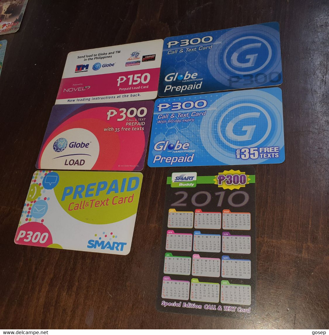 Phillipines-prepiad Card-(p150,300)-(set A)-(6cards)used Card +3card Prepiad Free - Philippines