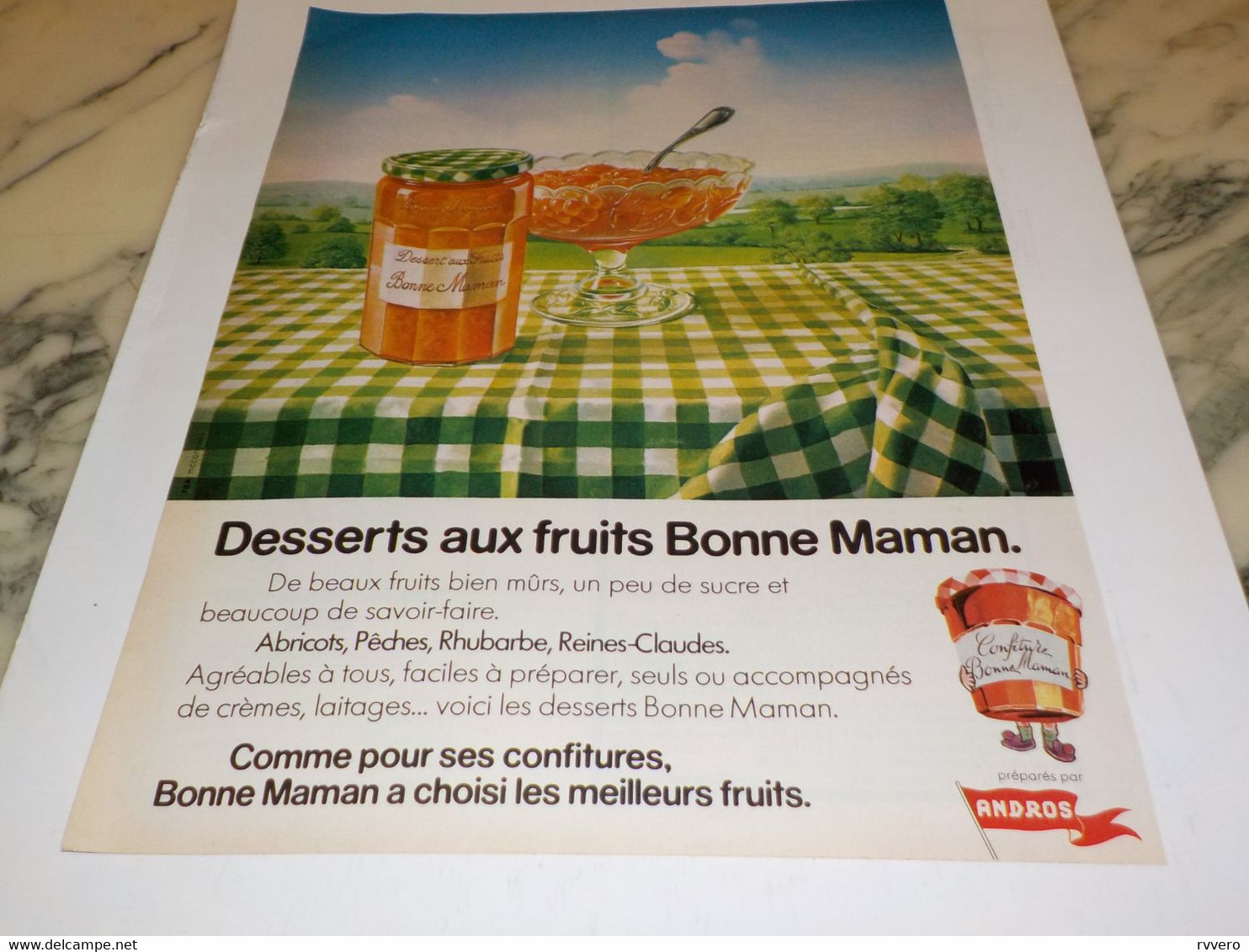 ANCIENNE PUBLICITE CONFITURE BONNE MAMAN PAR ANDROS 1978 - Affiches