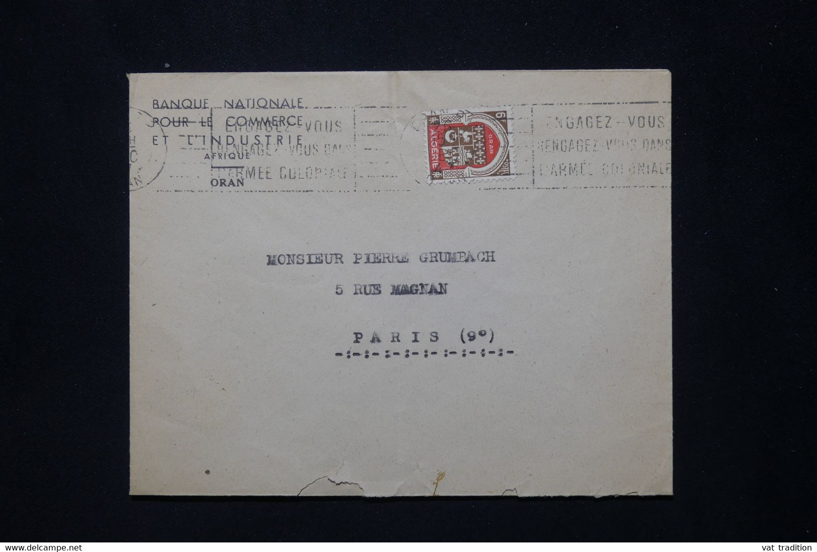 ALGÉRIE - Enveloppe Commerciale De Oran En 1947 Pour La France - L 79878 - Lettres & Documents