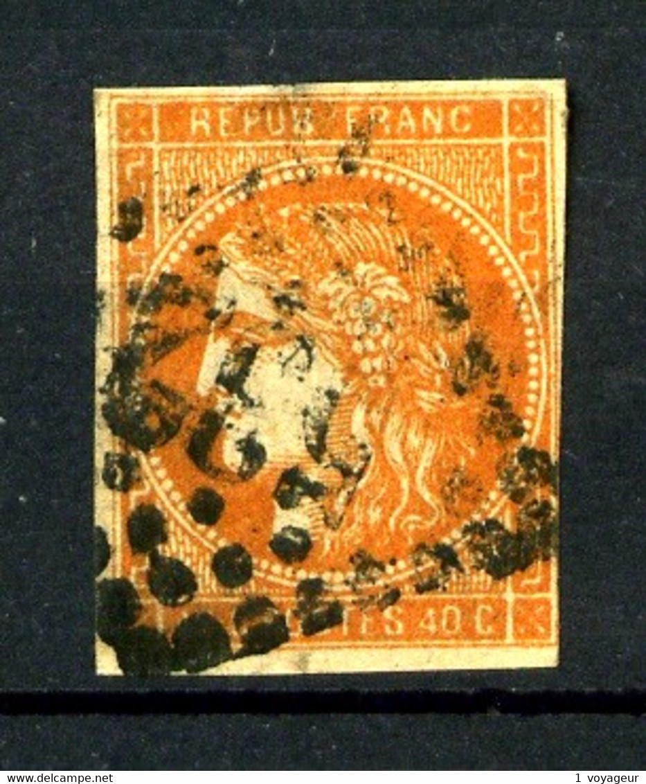 48 - 40c Orange Cérès Bordeaux - Oblitéré. - 1870 Bordeaux Printing