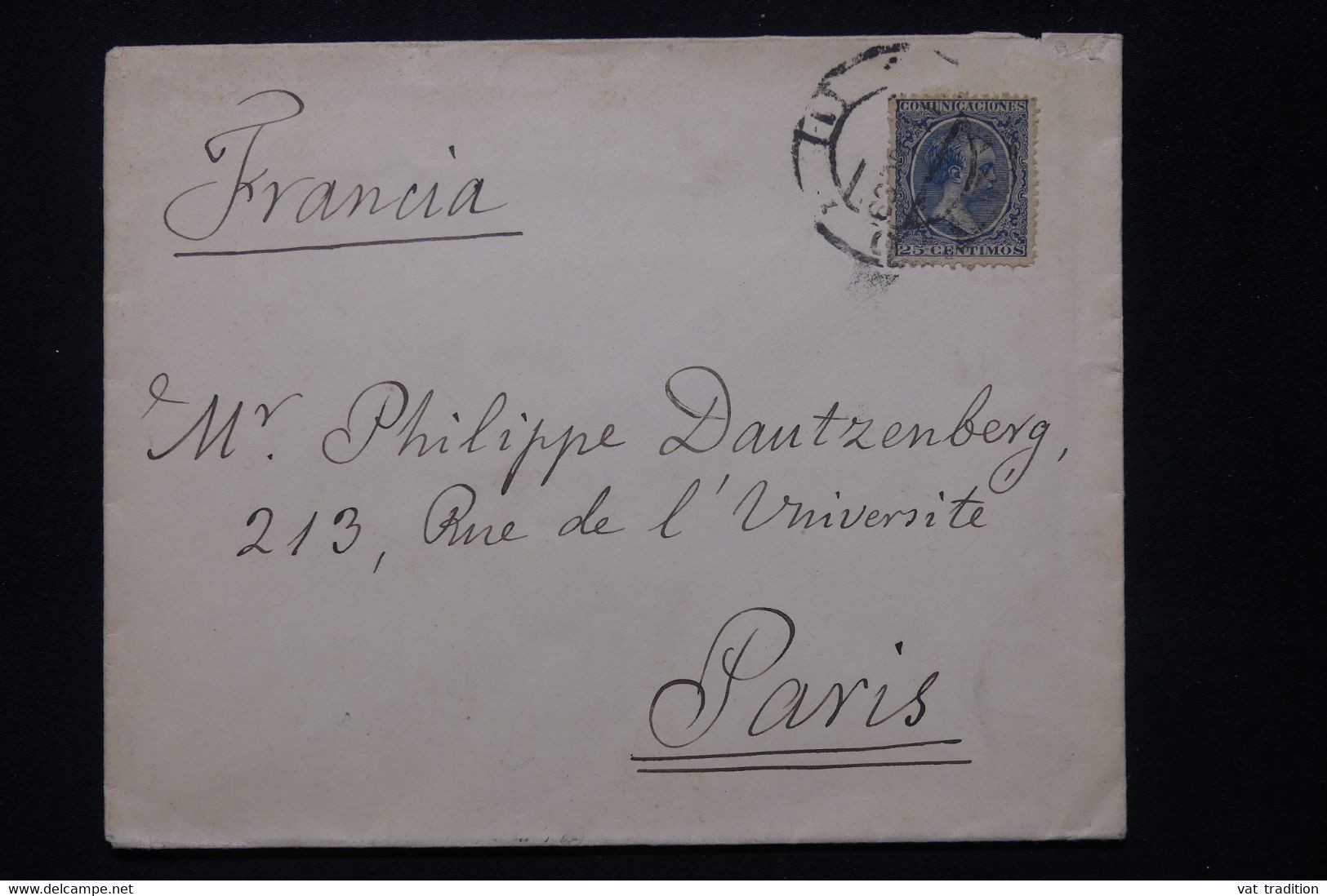 ESPAGNE - Enveloppe Pour La France En 1889 - L 79895 - Briefe U. Dokumente