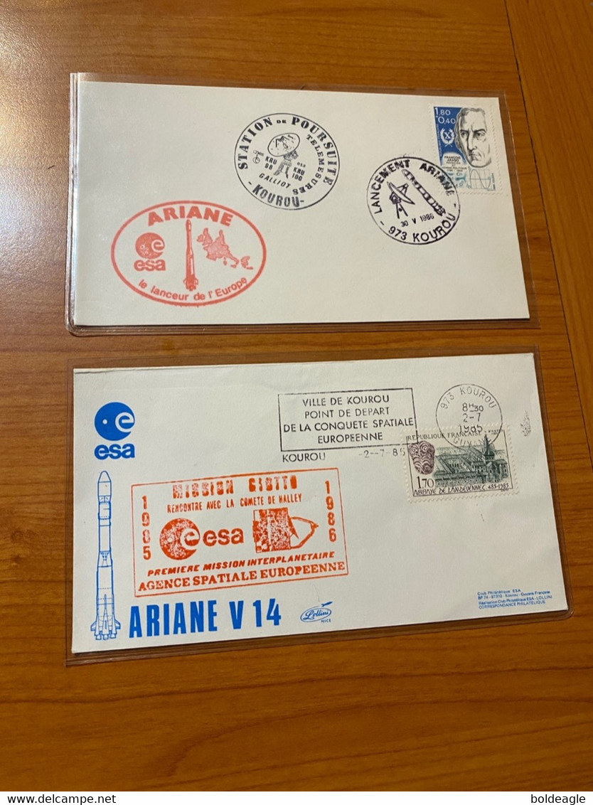 Ariane - Lot De 2 Lettres Avec Cachets ( Voire Scan ) - Andere & Zonder Classificatie